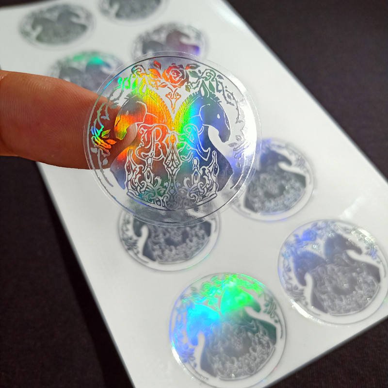 Custom Printing Clear Transparent 3d Holographic Security Label Sticker