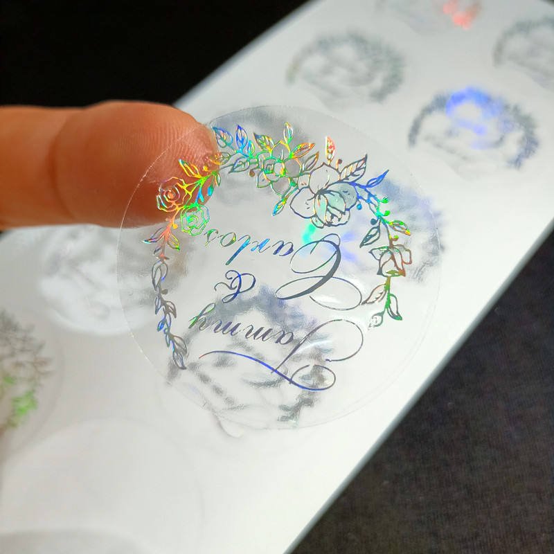 Custom Printing Clear Transparent 3d Holographic Security Label Sticker