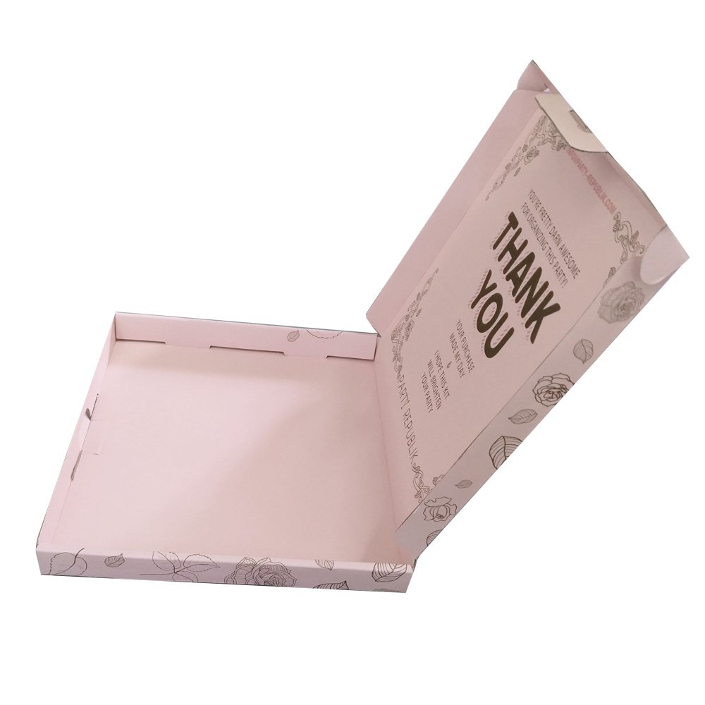 popular custom desgin sweet pink color small mailling corrugated pizza box