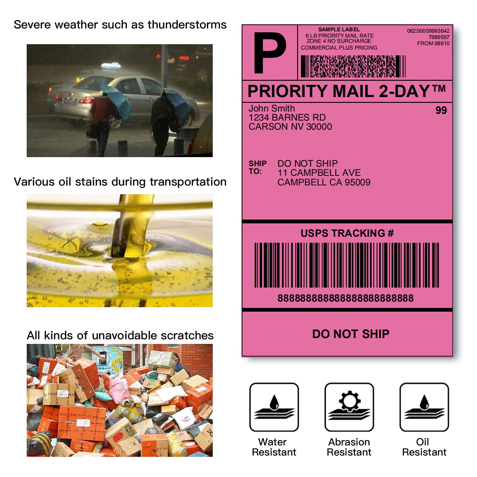 Factory Price White Blank 4x6" Shipping Label Waybill Adhesive Sticker A4 Direct Thermal Paper Roll 100 x 150mm Labels