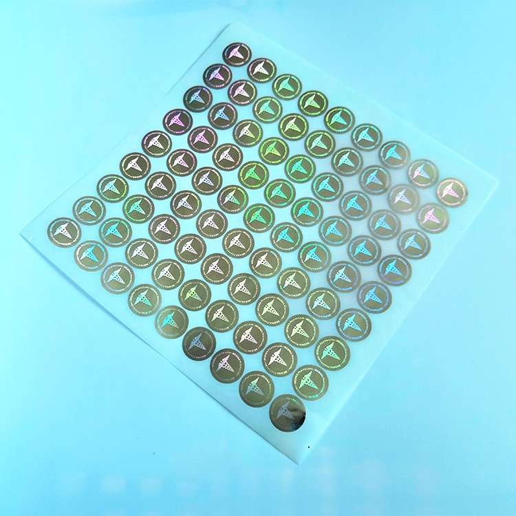 ZPT10-5 Small round silver rx sticker 10 ml hologram label hologram sealing stickers for custom 10ml vial box