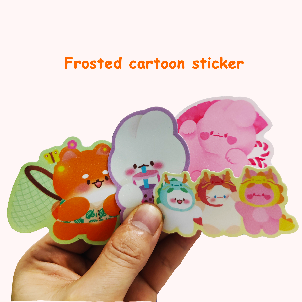 holographic die cut sticker custom Rainbow cartoon Die Cut waterproof Hologram sticker anime decorative stickers