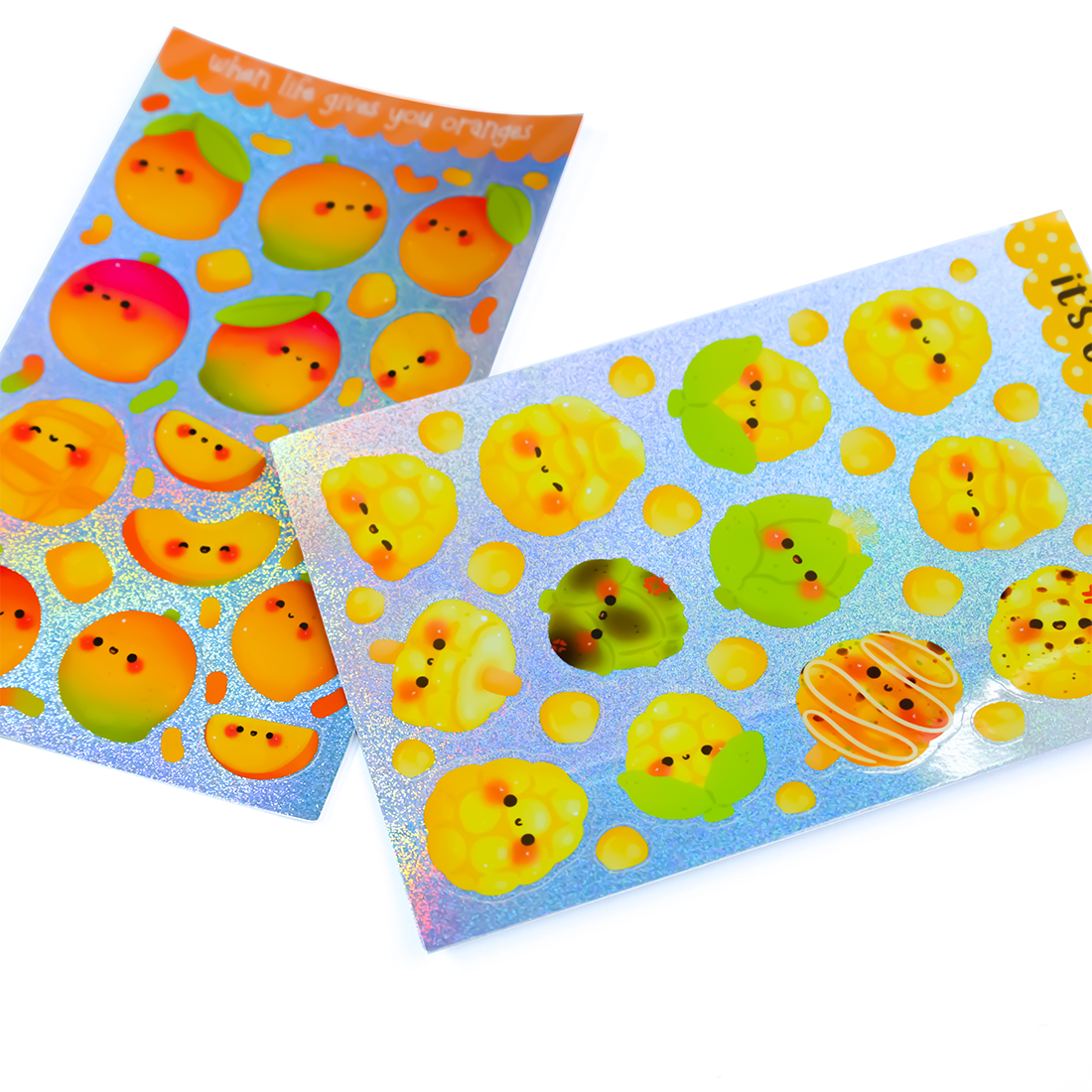 Custom Cartoon Stickers Custom Printed Kiss Cut Transparent Vinyl Stickers Self-Adhesive Waterproof Holographic Effect