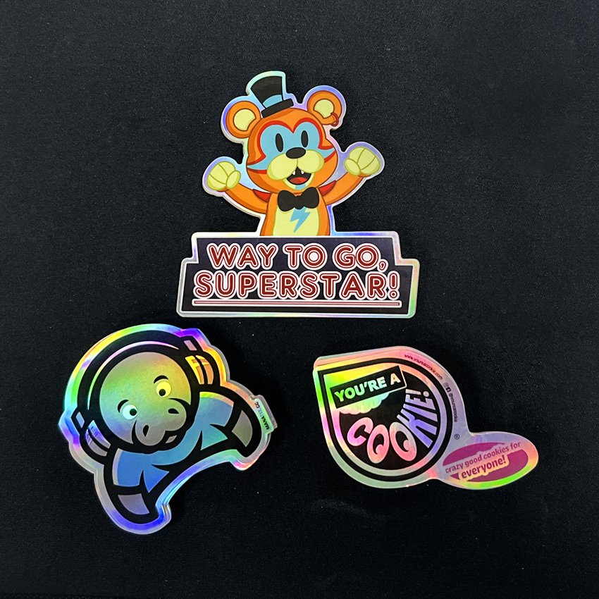 UV Resist Waterproof Shiny Silver Laser Hologram Sticker Label Custom Logo Die Cut Glitter Holographic Sticker Label