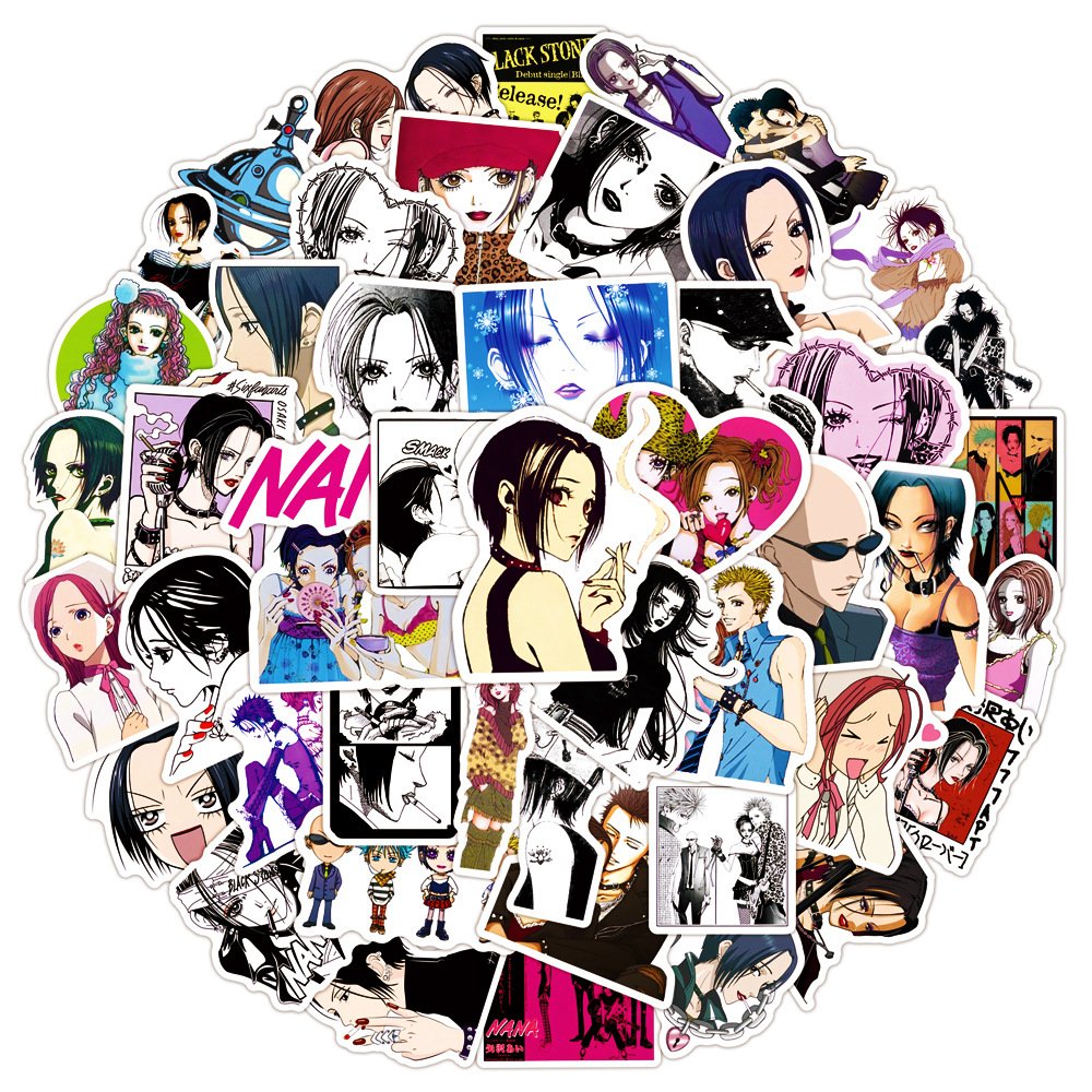 50Pcs Cute Japanese Girl Anime NANAS Graffiti Stickers For Bottle Book Decor Vinyl Fashion Women Sticker