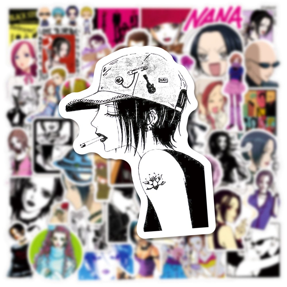 50Pcs Cute Japanese Girl Anime NANAS Graffiti Stickers For Bottle Book Decor Vinyl Fashion Women Sticker