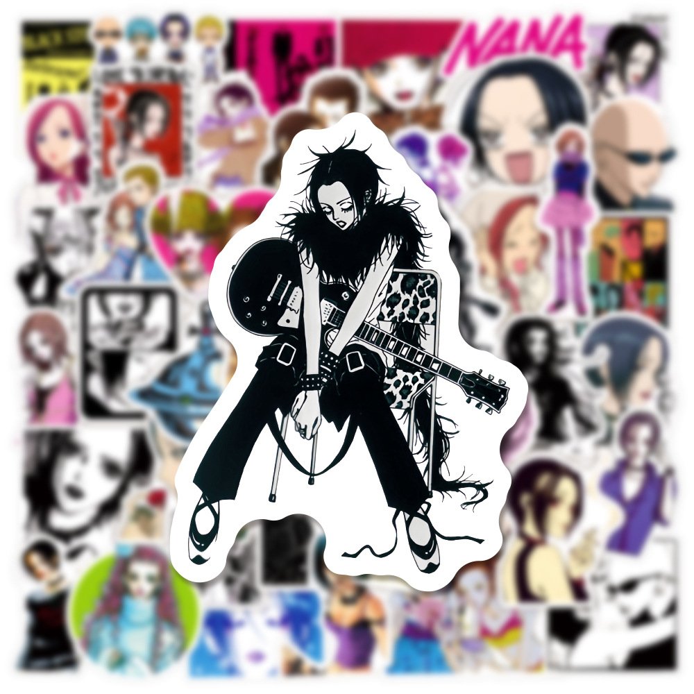 50Pcs Cute Japanese Girl Anime NANAS Graffiti Stickers For Bottle Book Decor Vinyl Fashion Women Sticker