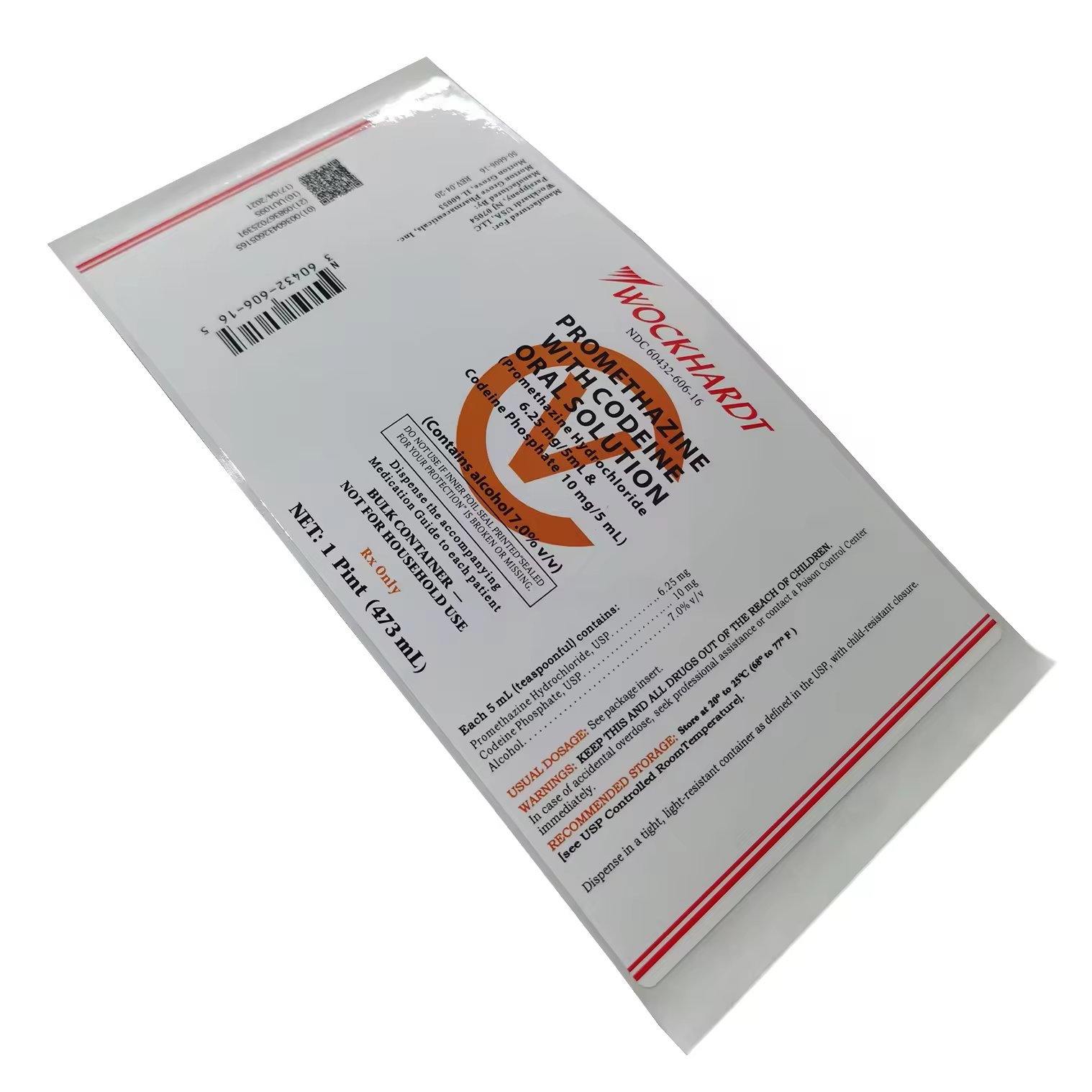 Ready Stock Most Popular Ready To Ship tris Hi-tech Akorn Wockhardt Cough Syrup Label Stickers for Oral Solution Plastic Bottle