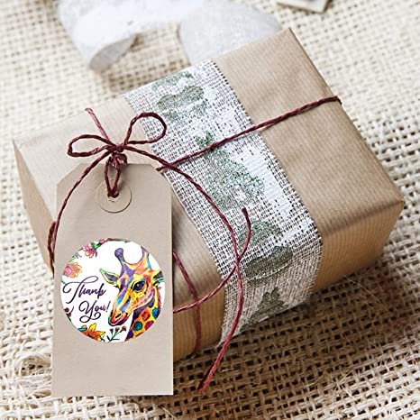 Wholesale Self Adhesive Round Waterproof Vinyl Label Custom size Kraft Paper Thank You Stickers With Logo