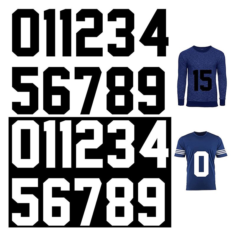 Soccer Jersey Heat Transfer Name and Numbers Stickers League Sport Team Number Heat Transfer Screen Printing