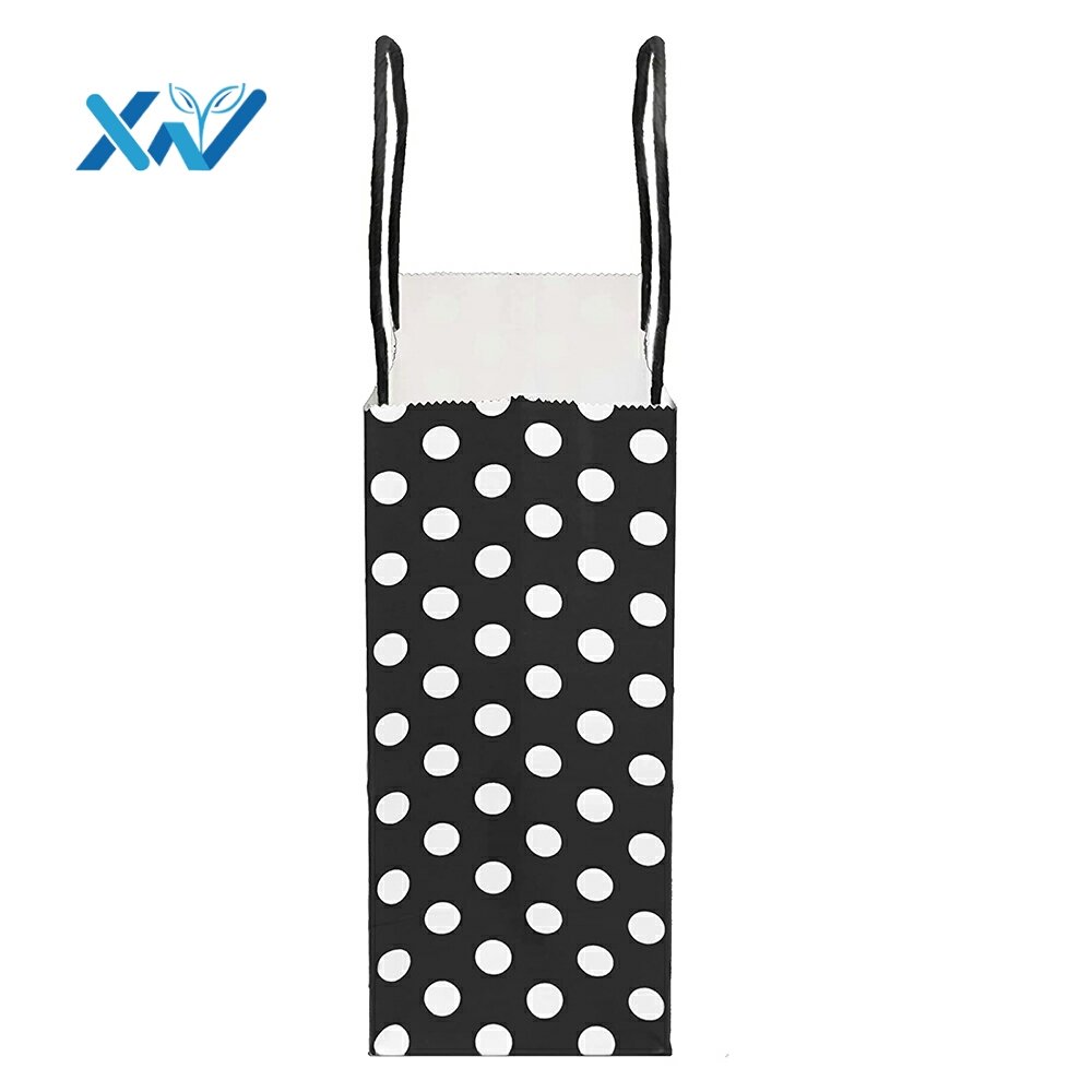 Customized full Printed Retail Eco friendly Clothing Shopping black kraft paper bag with handle for Restaurant