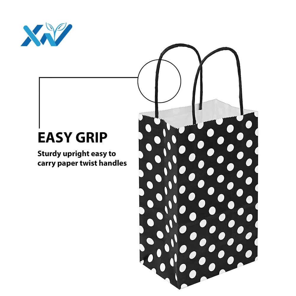 Customized full Printed Retail Eco friendly Clothing Shopping black kraft paper bag with handle for Restaurant