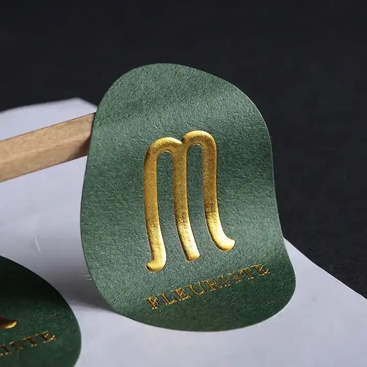 Custom Embossed Packaging Labels Printing Candle Logo Gold Foil Stamping Texture Sticker For perfume Glass Bottle