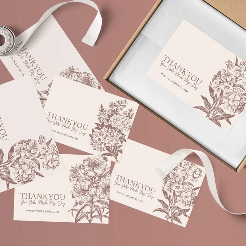 Small Business Custom Wholesale mailer packaging gift box with sticker card ribbon paper cardboard shipping box