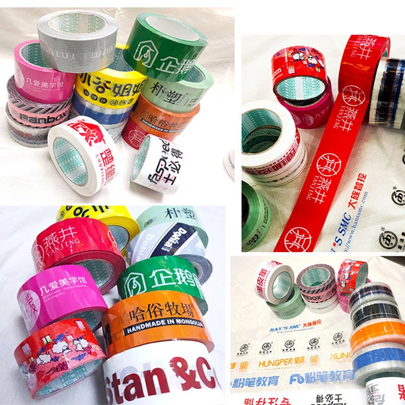 Custom Printed Logo Carton Packaging Roll Tape Wholesale Brand Advertising Transparent Tape Stickers For Paper Boxes
