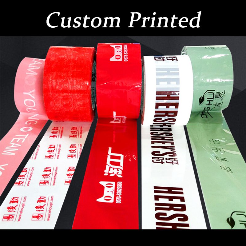 Custom Printed Logo Carton Packaging Roll Tape Wholesale Brand Advertising Transparent Tape Stickers For Paper Boxes