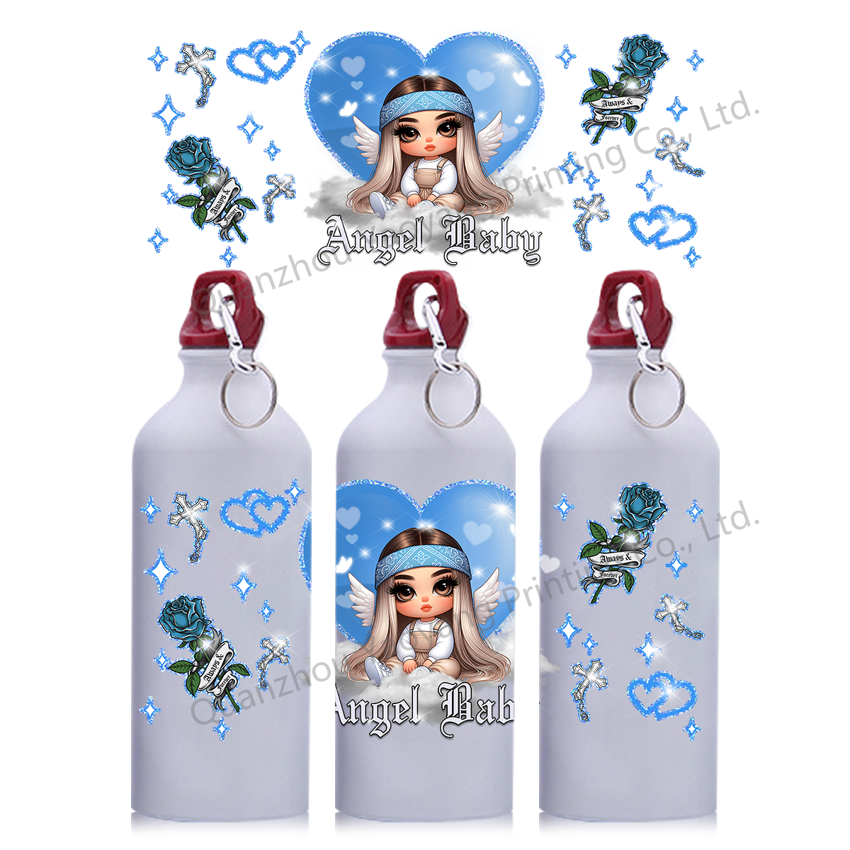 Stanley Cup Transfer Sticker Design Ready to Transfer Label Stickers by Uvdtf 3D Uv Printer PET Film Logo Heat Transfer Printing