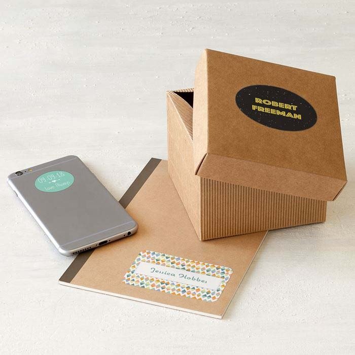 customized waterproof matte roll sticky self adhesive labels etiquette shipping box packaging security seal thank you stickers