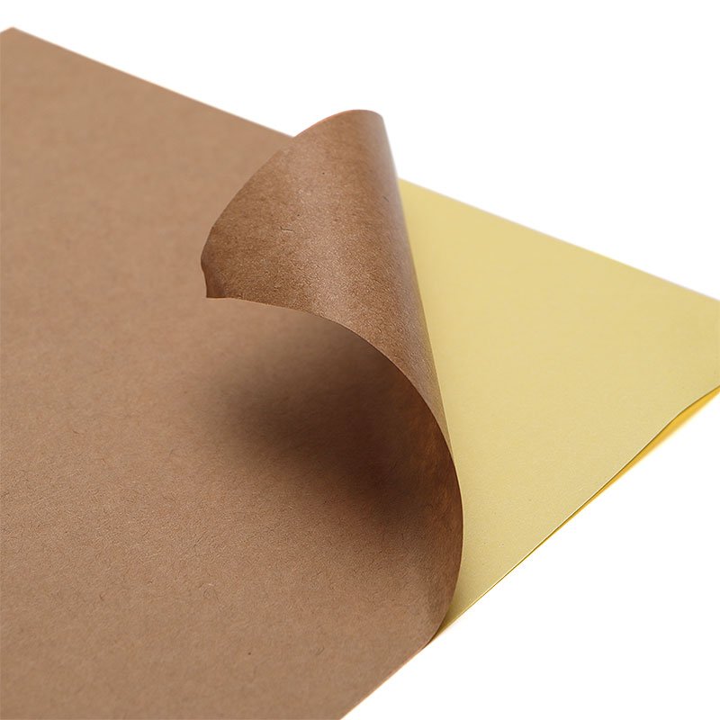 HH 045 Flexography Custom Logo Printing Kraft Paper Sticker Adhesive A4 Sticker Paper