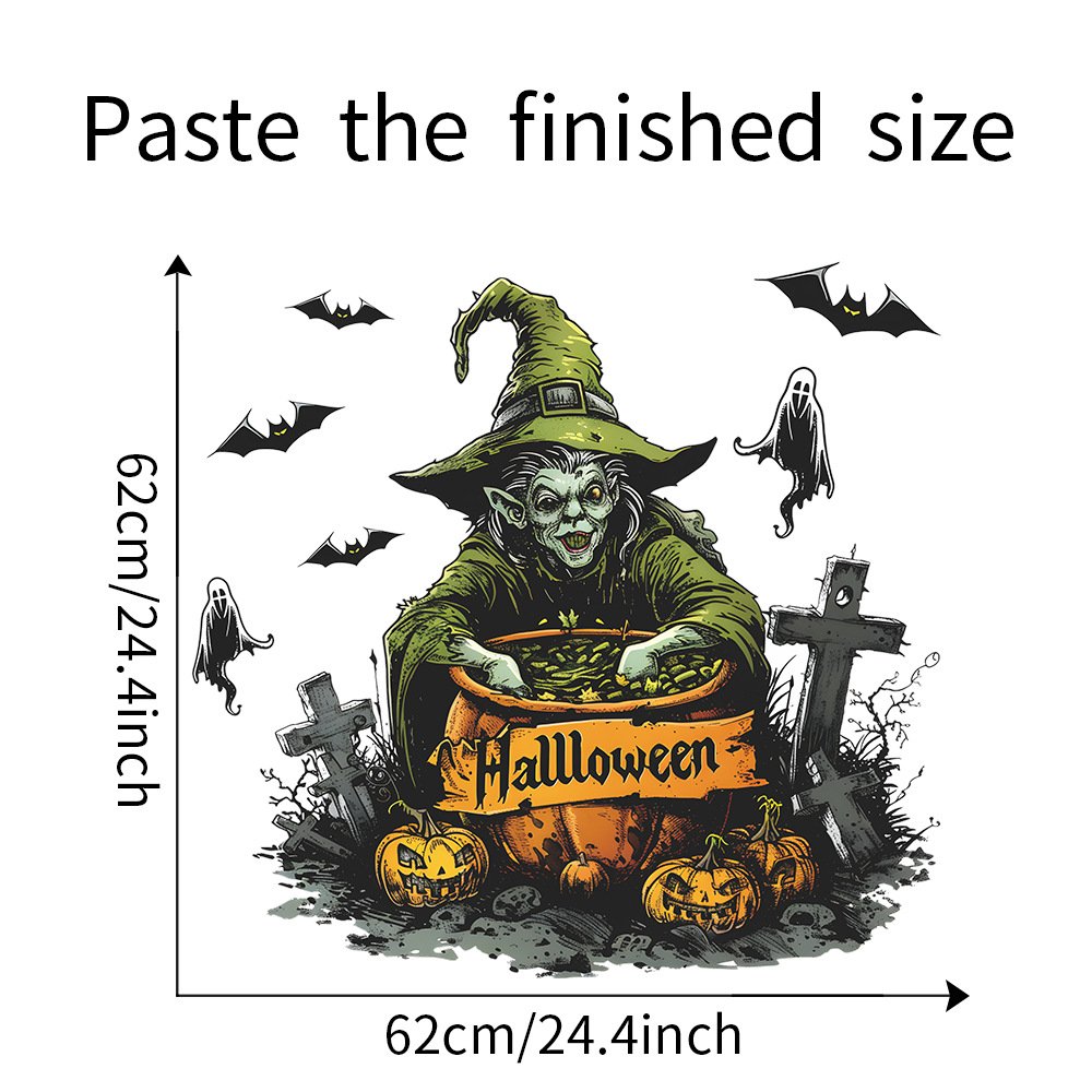 New design horror hell's evil spirit bats halloween stickers water proof stickers for wall decoration