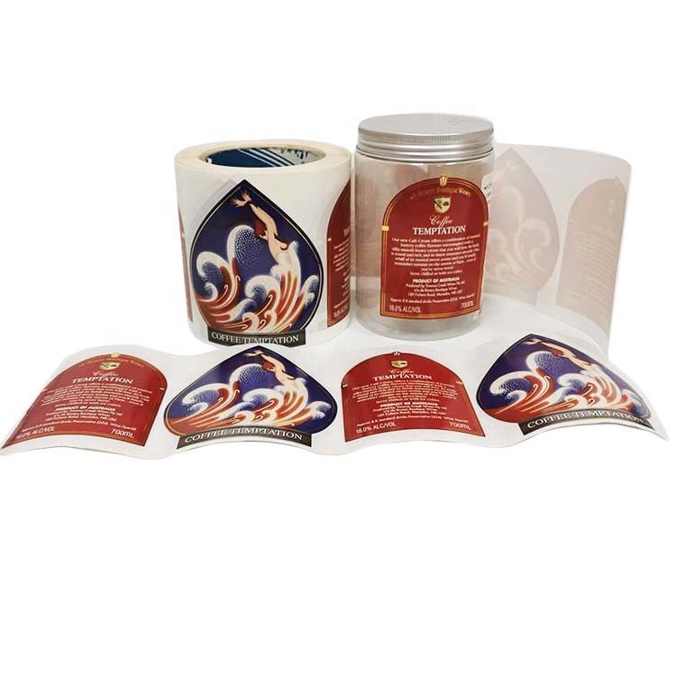 Attractive Gold foil Custom Sticker Die Cut for Products