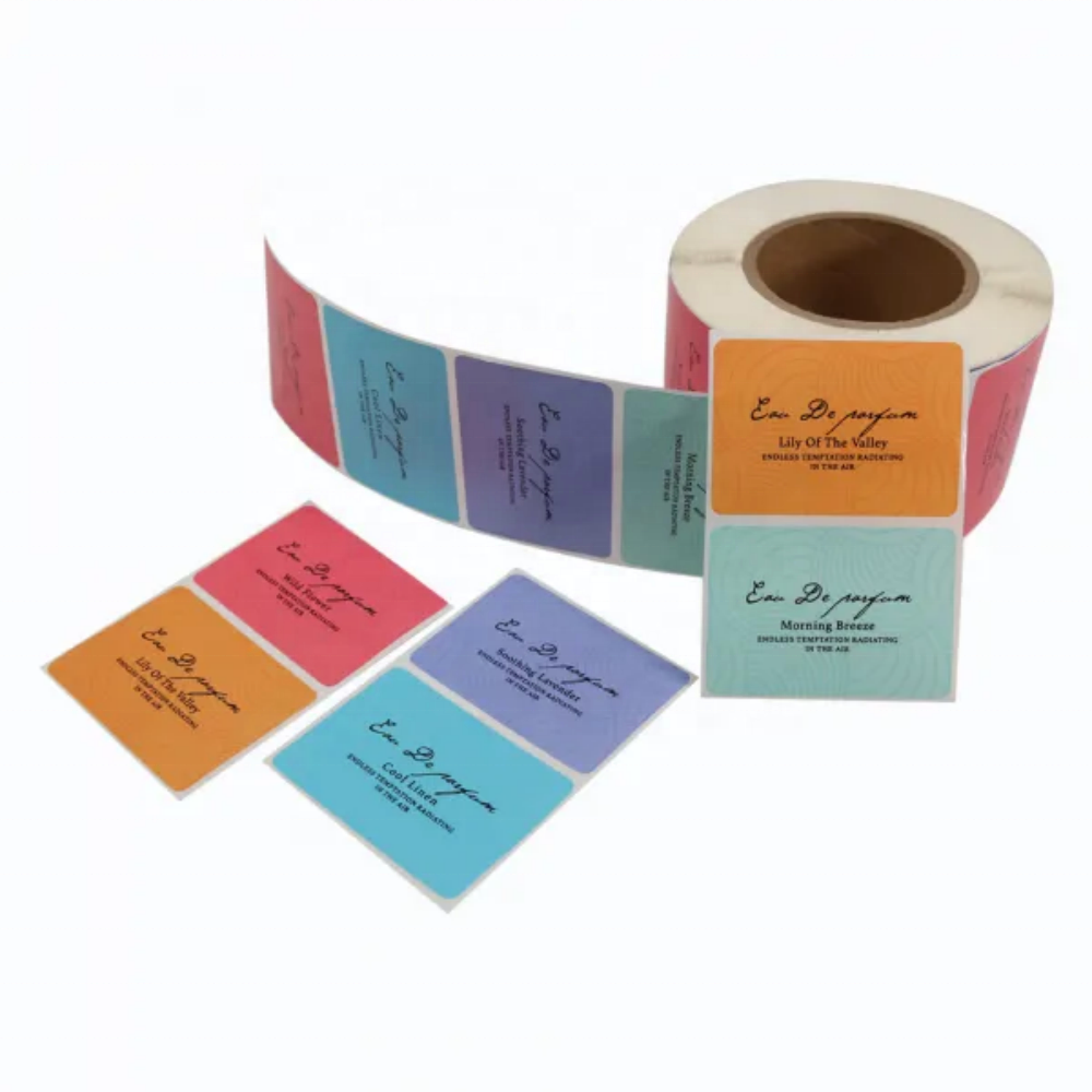 Custom label sticker design Gold Foil Perfume Bottle Gloss Label Stickers Custom Size for Quick Delivery