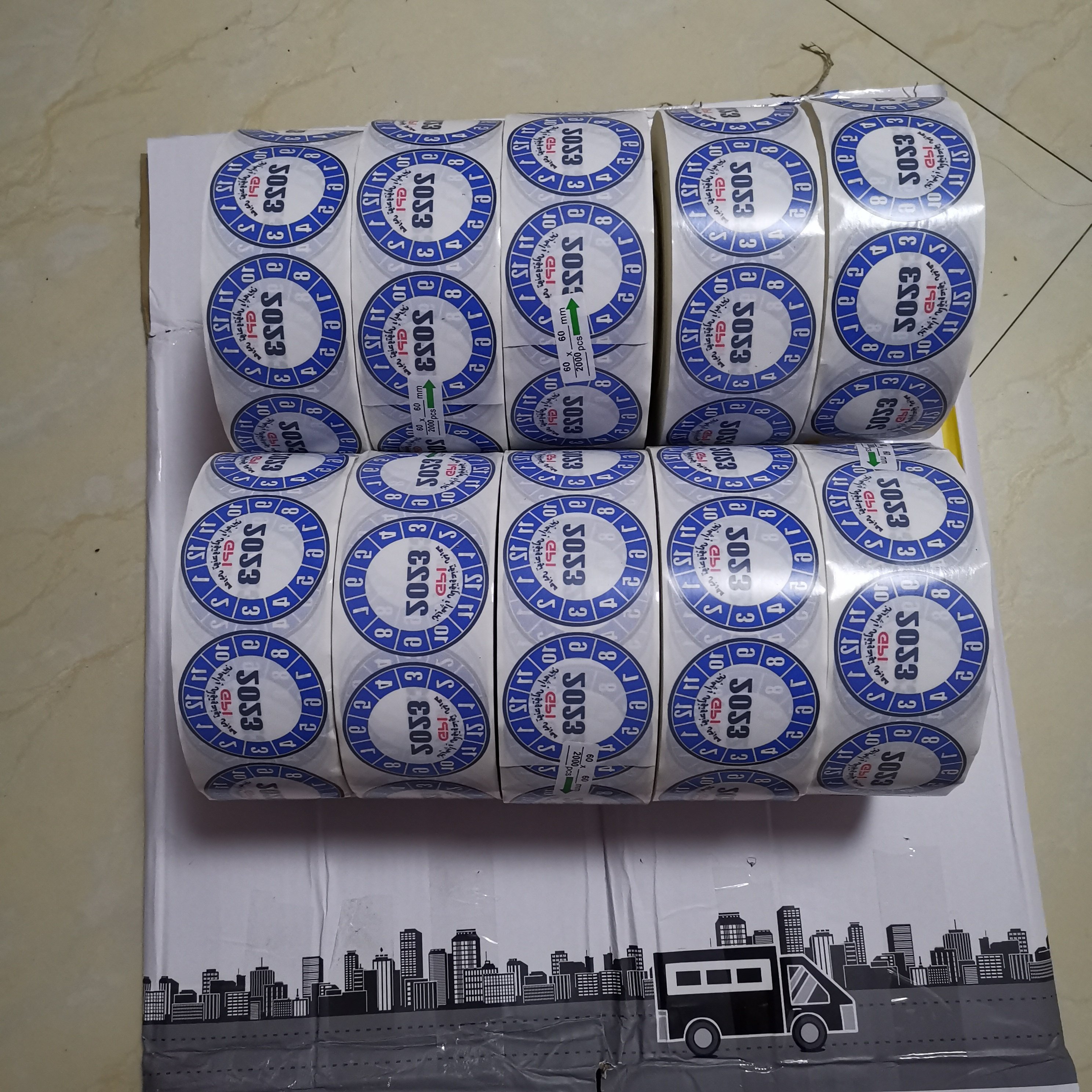 Cheap custom car road tax sticker printing