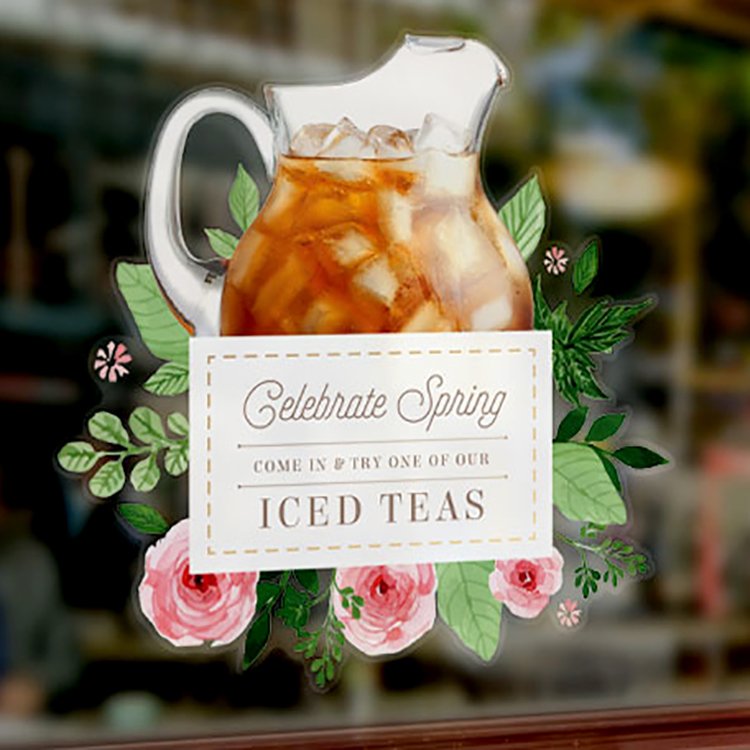 Decal double side vinyl window clings static removable sticker for indoor or outdoor use
