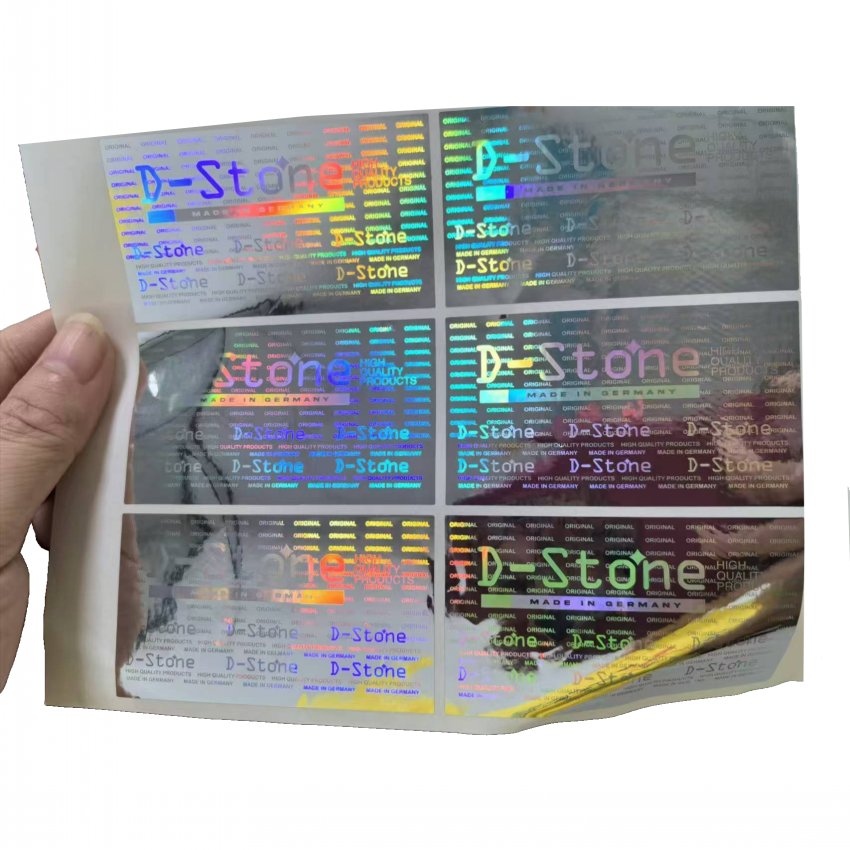 Custom Euro Laser Security Holographic Sticker Hologram Label Sticker Scratch Off QR Code Serial Number 3d PVC Waterproof Round