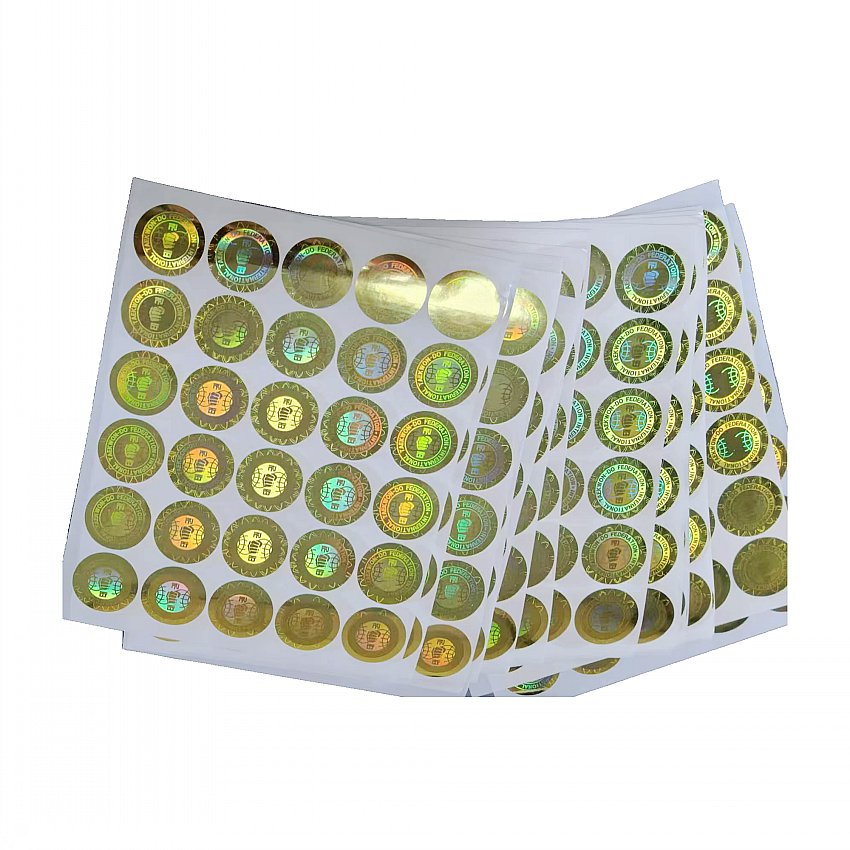 Custom Euro Laser Security Holographic Sticker Hologram Label Sticker Scratch Off QR Code Serial Number 3d PVC Waterproof Round