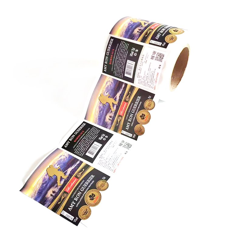 Premium Custom Gold Foil Embossed Vinyl Stickers Waterproof Paper Labels for Red Wine Bottle Packaging for Beverage Use