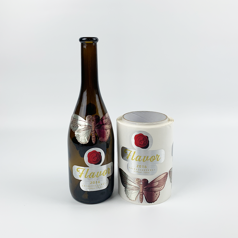Custom Metallic Hair Extension Packaging Label Die Cutting Gold Foil Wine Sticker Label Roll Double Side Sticker Label Clothing