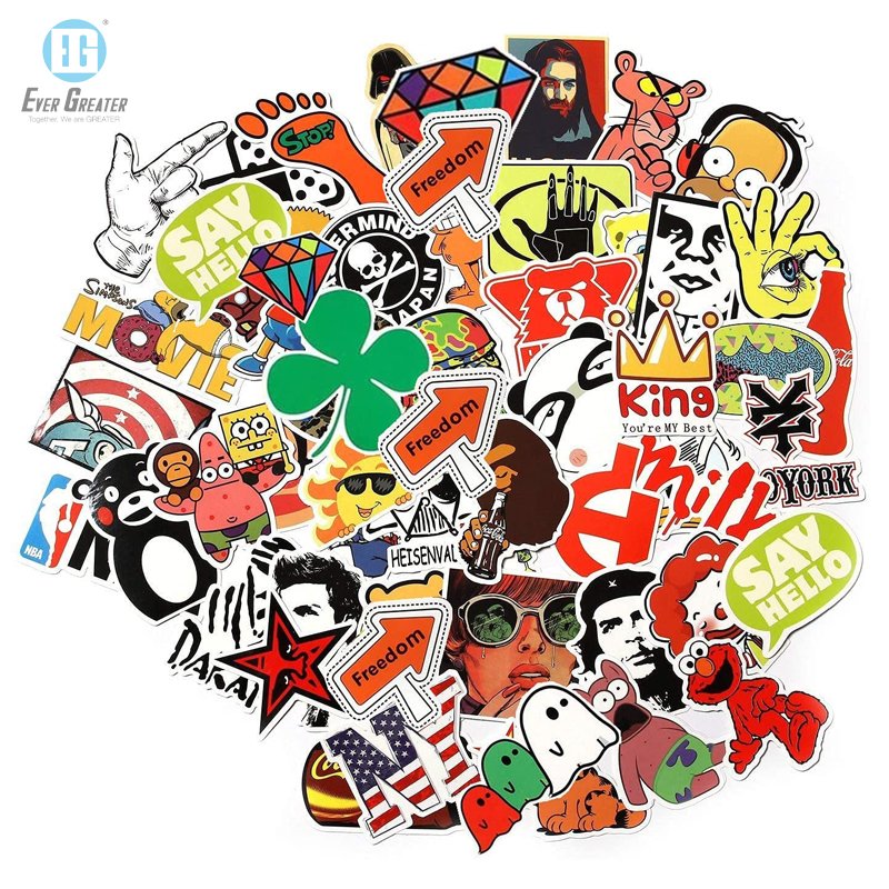 Custom Waterproof Company Logo UV Resist PVC Die Cut Vinyl Stickers