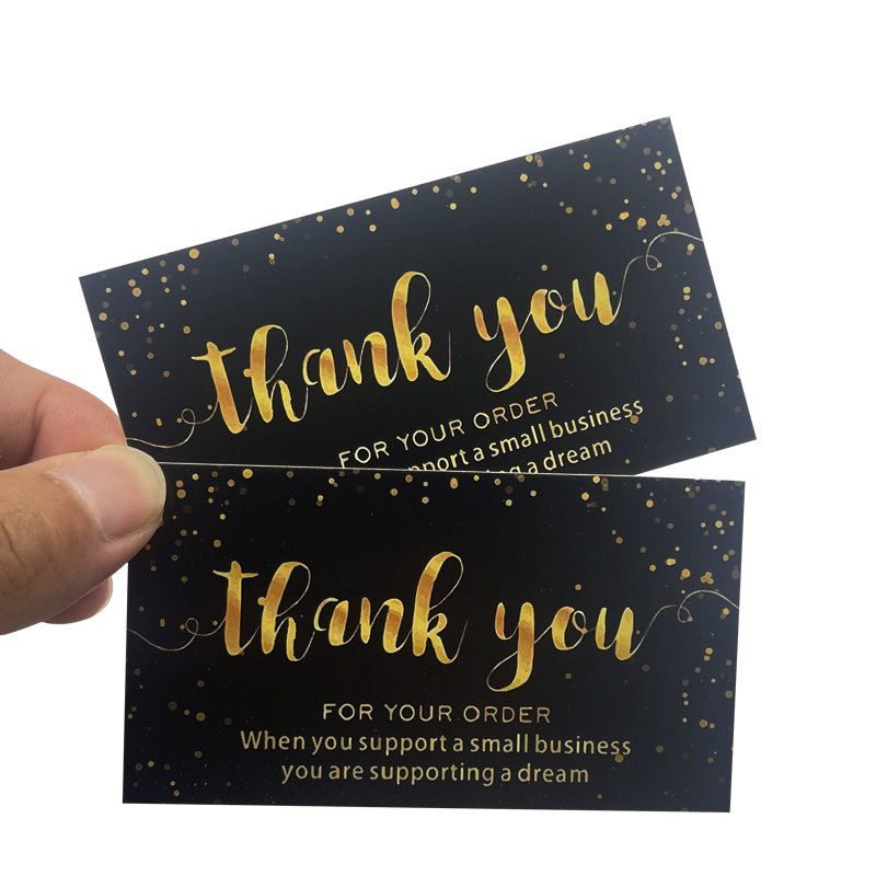 New Year Holo Go Back Photocards Matte Black Greeting Heart Hello Little One Laser Cut Impression Business Thank You Cards