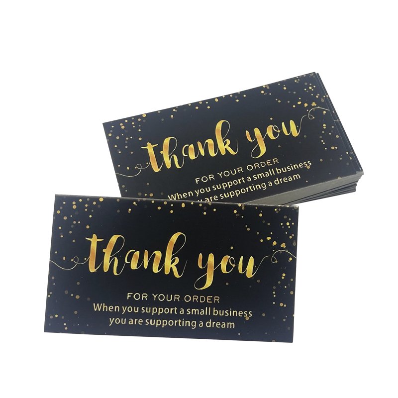 New Year Holo Go Back Photocards Matte Black Greeting Heart Hello Little One Laser Cut Impression Business Thank You Cards