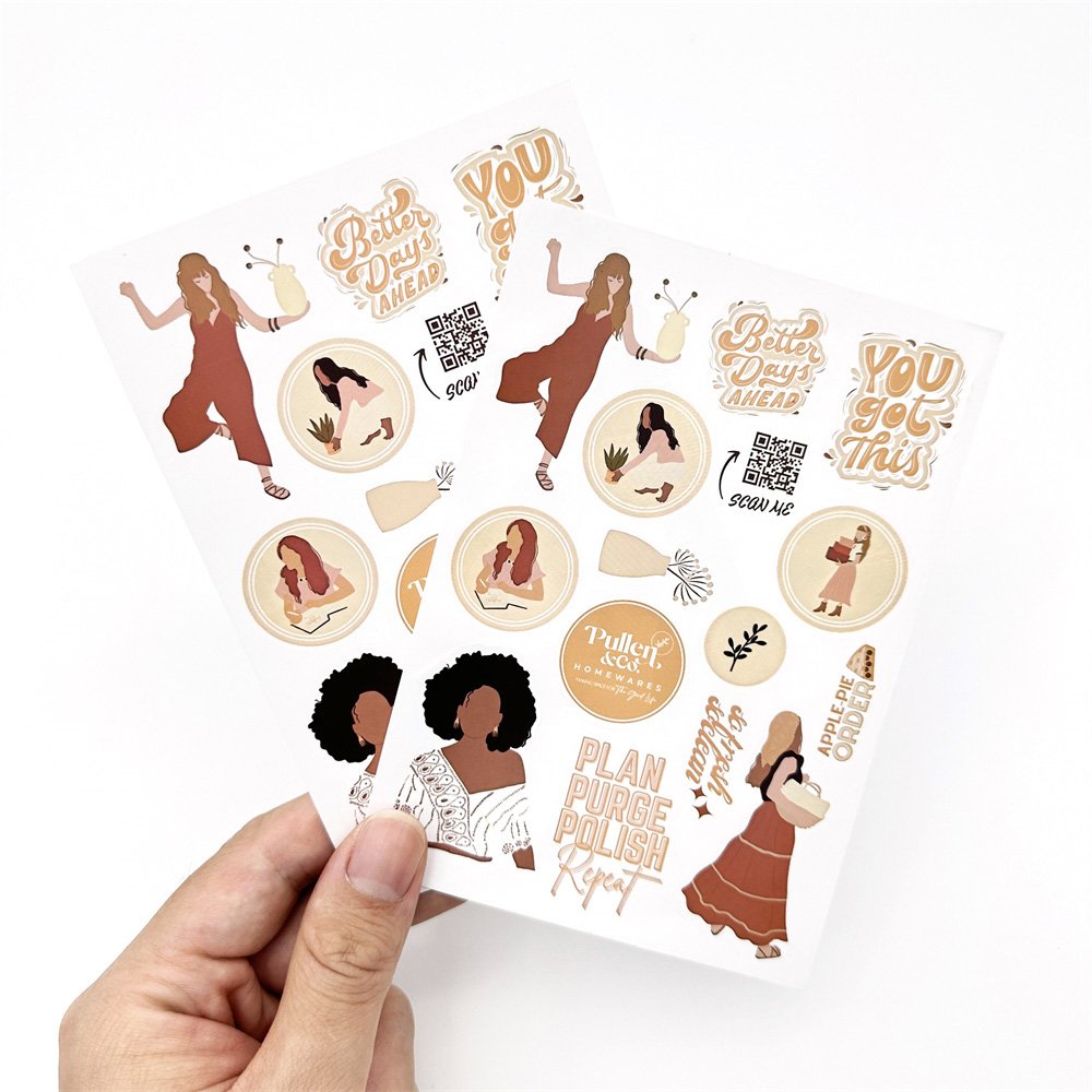 Manufacturer Custom Kiss Cut Adhesive Vinyl Sticker Label Sheet