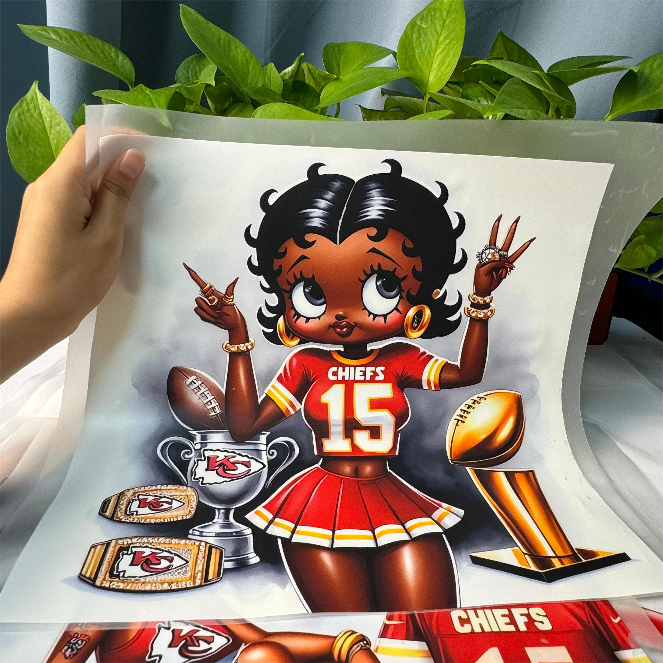 High Quality Custom Girls Design Heat Transfer Sticker Screen Printing Clothes Wholesale DTF Heat Transfer Sticker