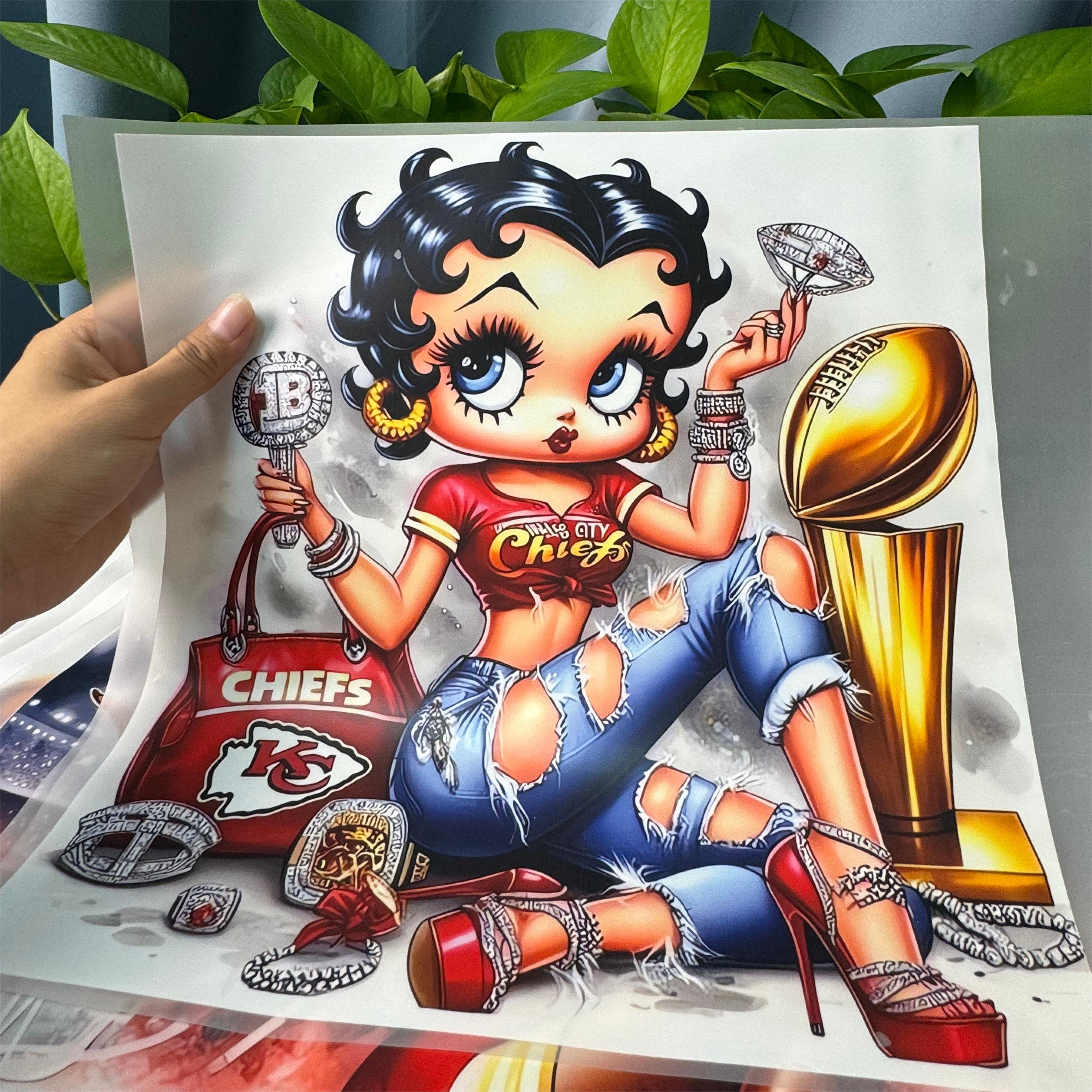 High Quality Custom Girls Design Heat Transfer Sticker Screen Printing Clothes Wholesale DTF Heat Transfer Sticker