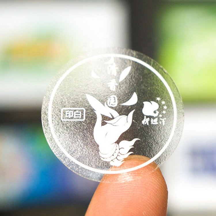 Clear labels sticker for cosmetic bottles sticker vinyl roll self-adhesive perfume label sticker