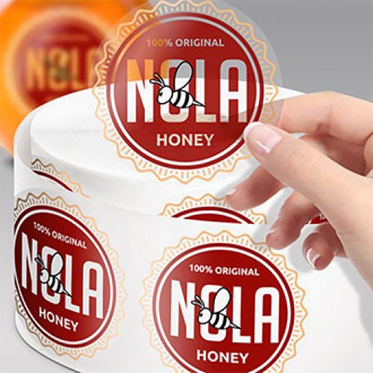 Clear labels sticker for cosmetic bottles sticker vinyl roll self-adhesive perfume label sticker