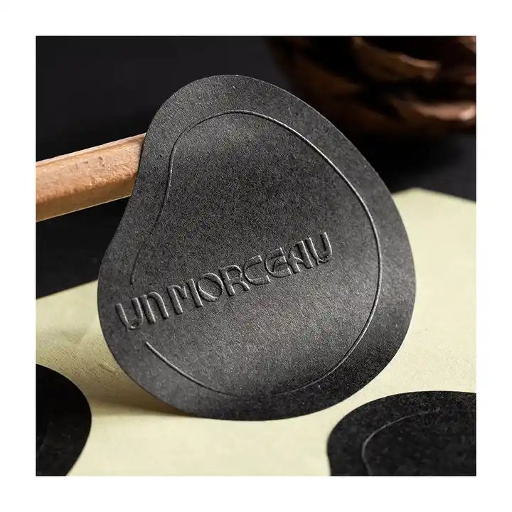 Bump Embossed Stickers Custom Made Embossed Sticker Labels Embossed Label Sticker with Your Branding Logo