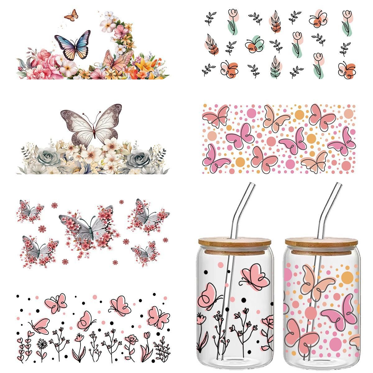 multi-size uv dtf cup wraps transfers ready to transfer cup wrap printing sticker film printer uv dtf for cup wraps glass