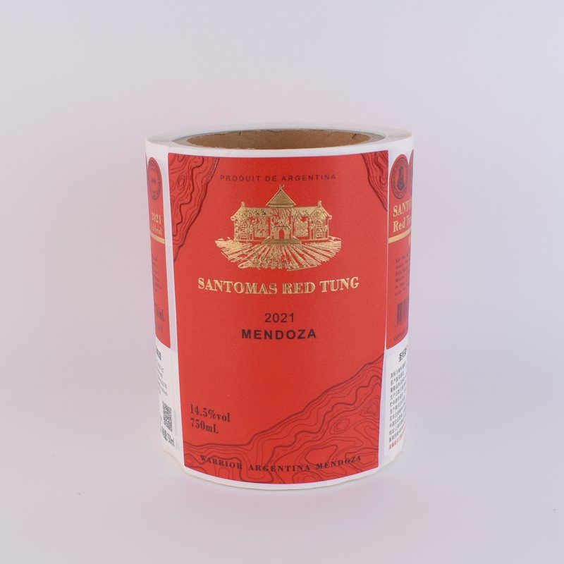 Reasonable Price Roll Sticker Custom Label Wet Strength Paper Wine Label Bottle Sticker Labeling