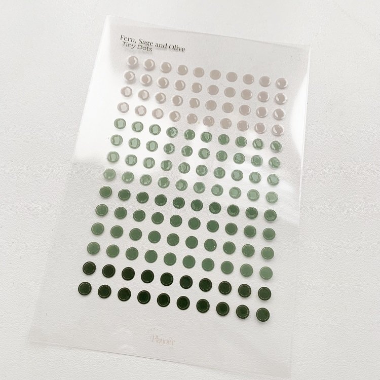 Clear Transparent Dot Circle Sticker Small Colorful Deco Scrapbooking Decoration Kiss Cut Planner Sticker Sheet