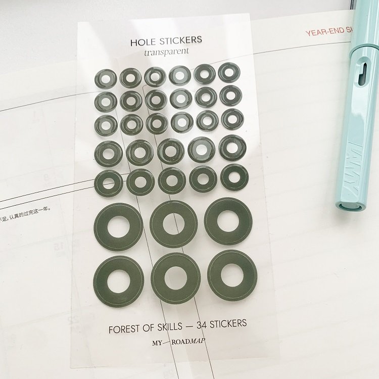 Clear Transparent Dot Circle Sticker Small Colorful Deco Scrapbooking Decoration Kiss Cut Planner Sticker Sheet