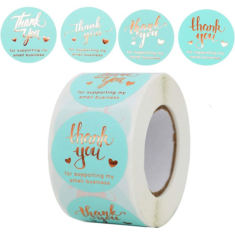Customized Adhesive Sticker label sealing self-adhesive sticker for gift decoration shopping envelope