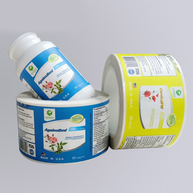 Medical And Health Products Pharmaceutical Nutrition Bottles Custom Logo Stickers Packaging Labels