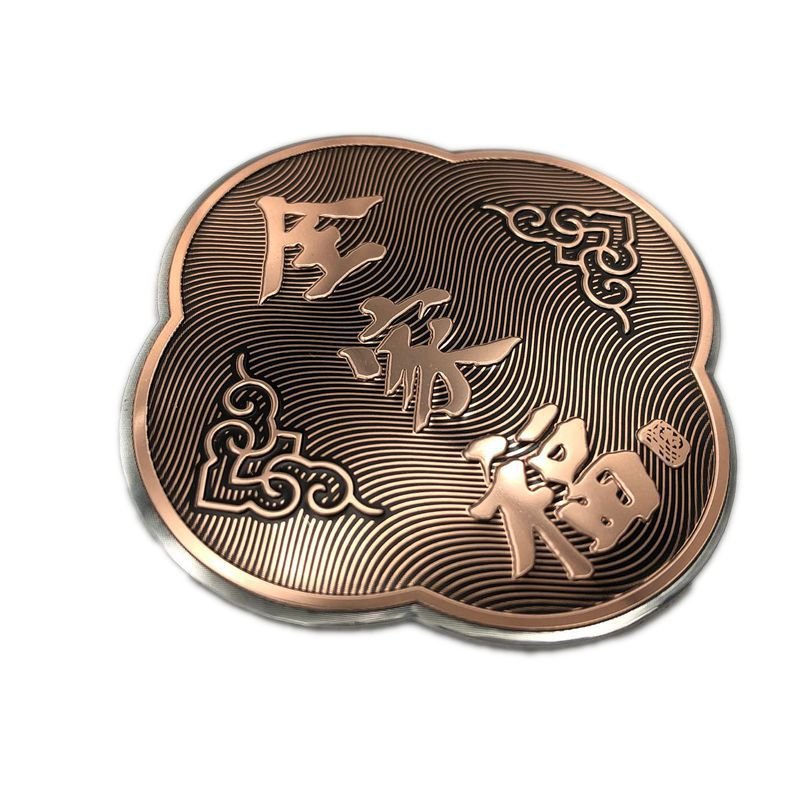 Customized embossed aluminum foil label for brandy vodka whisky tequila gin spirits metal sticker pewter label