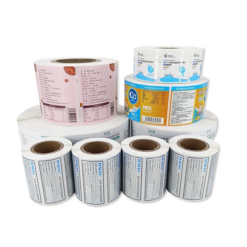 Custom Printed Roll Plastic Waterproof Synthetic Paper Adhesive Vinyl PVC Round Circle Brand Logo waterproof Sticker