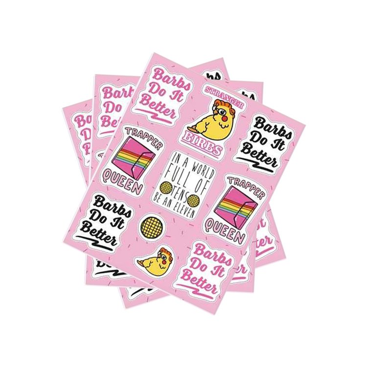 Self Adhesive Custom Holo Child Safe Glue A4 Waterproof Kiss Cut sticker Sheet Paper sticker For Planner Suppliers